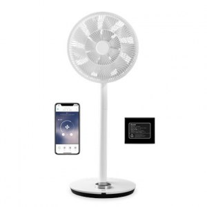 Duux | Smart Fan | Whisper Flex Smart with Battery Pack | Stand Fan | White | Diameter 34 cm | Number of speeds 26 | Oscillation